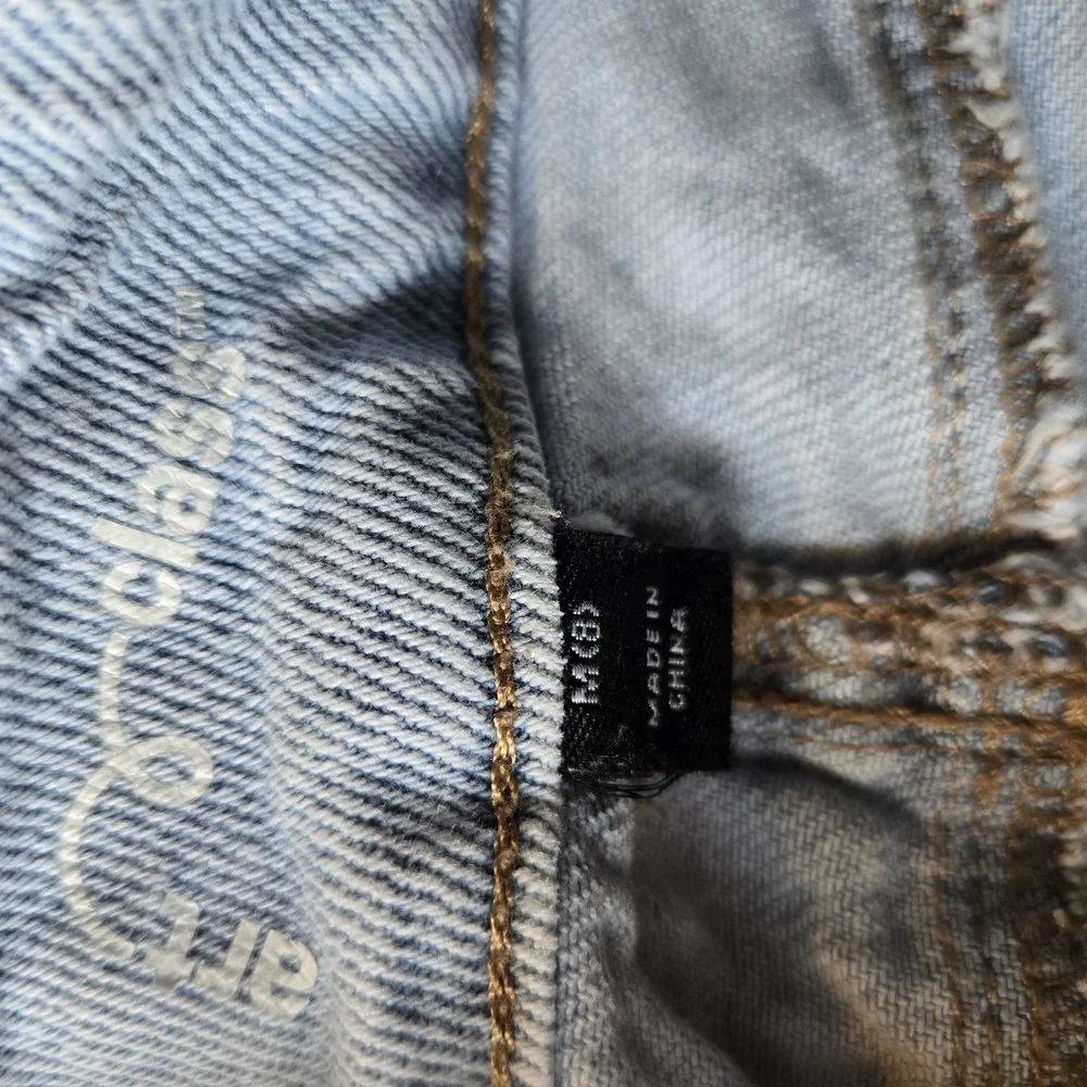 Light Blue Mini Denim Skirt Casual Style